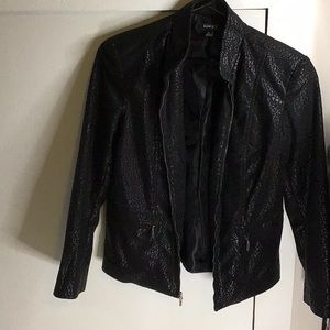 Black animal print jacket